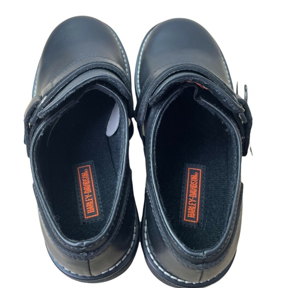 Harley Davidson 83002 Womens Black Leather Oxford Mary Janes Size: 7 - 8.5 VTG. - Picture 6 of 8